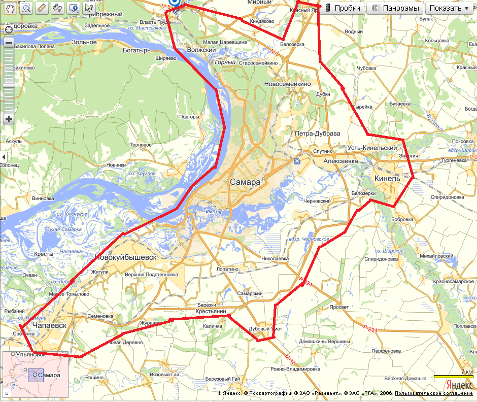 Маршрут построить карта самары