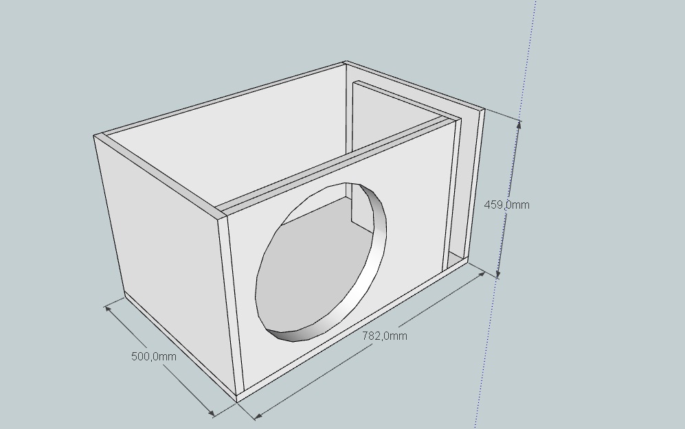 Короб под 12 сабвуфер на щели чертеж 35 герц